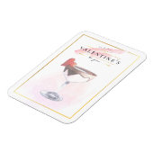 Stijlvol potlood Art St. Valentijnsdag Cocktail Magneet (Linkerzijde)