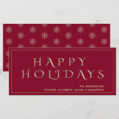 Stijlvol Prettige feestdagen Kerstmis (Voorkant / Achterkant)