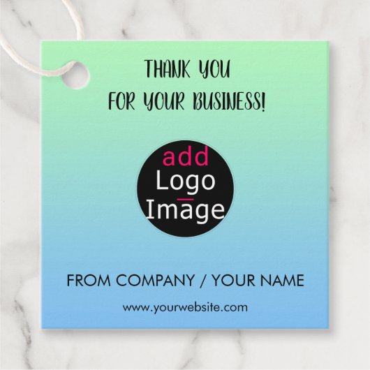 Stijlvol professioneel bedankt aangepaste verloop bedankjes labels (Voorkant)