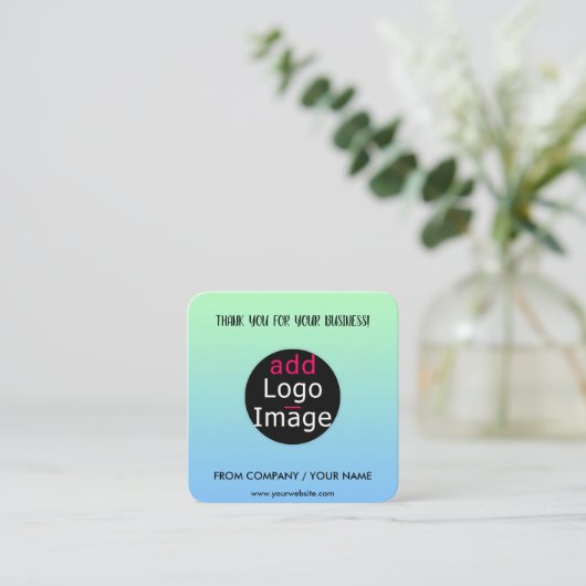 Stijlvol professioneel bedankt aangepaste verloop informatiekaartje (Staand voorkant)