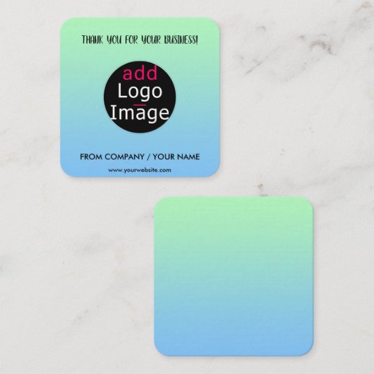 Stijlvol professioneel bedankt aangepaste verloop informatiekaartje (Voorkant / Achterkant)