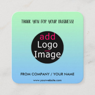 Stijlvol professioneel bedankt aangepaste verloop informatiekaartje