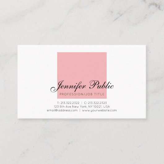 Stijlvol professioneel creatief eenvoudig modern o visitekaartje (Voorkant)