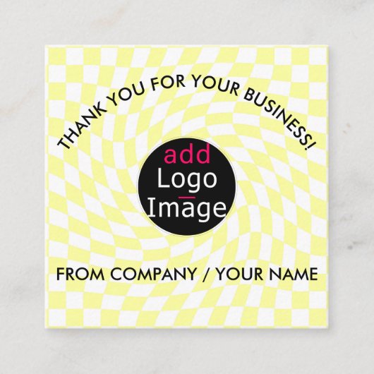 Stijlvol professioneel dank Aangepast gecheckt Informatiekaartje (Voorkant)