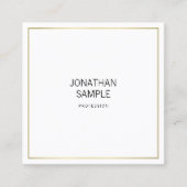 Stijlvol professioneel design elegant Gold-design Vierkante Visitekaartje (Voorkant)