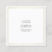 Stijlvol professioneel design elegant Gold-design Vierkante Visitekaartje (Achterkant)