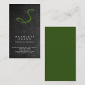 Stijlvol professioneel eenvoudig grijs monogram visitekaartje (Voorkant / Achterkant)