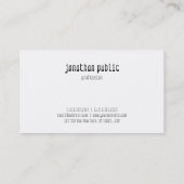 Stijlvol professioneel eenvoudig Sjabloon modern o Visitekaartje (Achterkant)