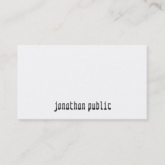 Stijlvol professioneel eenvoudig Sjabloon modern o Visitekaartje (Voorkant)