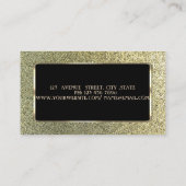 Stijlvol, professioneel en glitterig, elegant visitekaartje (Achterkant)