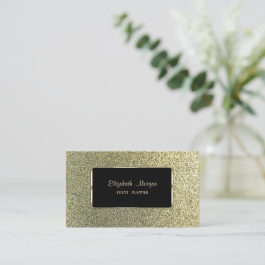 Stijlvol, professioneel en glitterig, elegant visitekaartje (Staand voorkant)