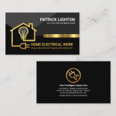 Stijlvol professioneel goud elektrische bedrading  visitekaartje (Voorkant / Achterkant)