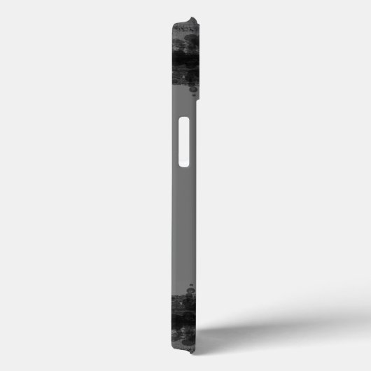 Stijlvol, professioneel grijs en zwart, monogramme Case-Mate iPhone case (Achterkant / Rechts)