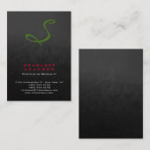 Stijlvol professioneel grijs groen monogram visitekaartje (Voorkant / Achterkant)