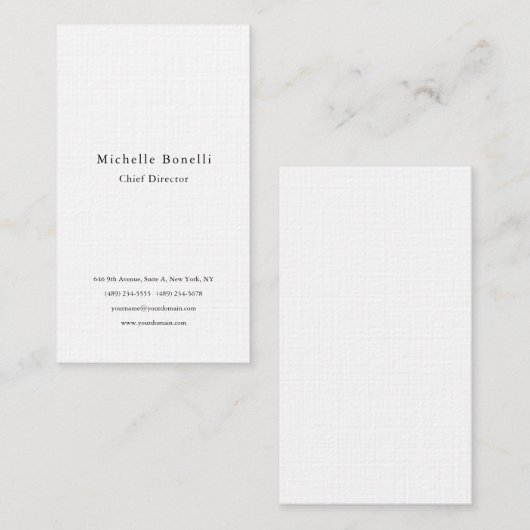 Stijlvol, professioneel minimalistisch visitekaartje (Voorkant / Achterkant)