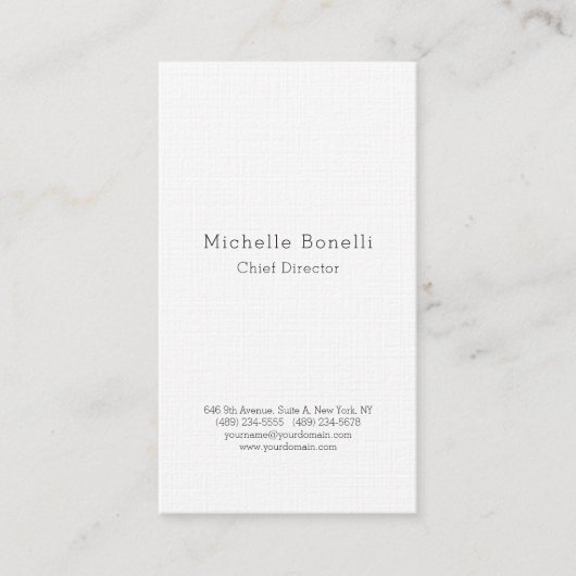 Stijlvol, professioneel minimalistisch visitekaartje (Voorkant)