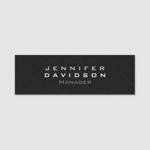 Stijlvol professioneel modern donkergrijs naamplaatje