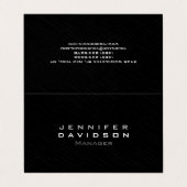 Stijlvol professioneel modern donkergrijs visitekaartje (Buitenkant ongevouwen)