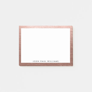 Stijlvol professioneel Roos Gold Copper Brusal Post-it® Notes