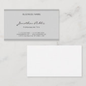 Stijlvol professioneel script Elegant Eenvoudig Visitekaartje (Voorkant / Achterkant)