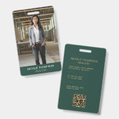 Stijlvol Professioneel Vastgoed Chic Makelaar QR C Badge (Voor- en achterkant)