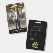 Stijlvol Professioneel Vastgoed Chic Makelaar QR C Badge (Voor- en achterkant)