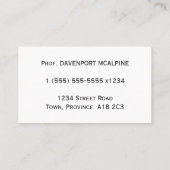  Stijlvol professioneel Visitekaartje (Achterkant)
