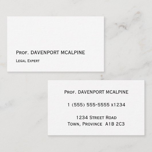  Stijlvol professioneel Visitekaartje (Voorkant / Achterkant)