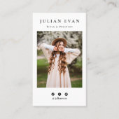 Stijlvol profiel foto wit Visitekaartje (Voorkant)