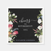 Stijlvol Proost Elegante Zwarte Tuin Retrieage Blo Servet (Voorkant)