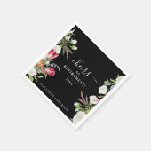 Stijlvol Proost Elegante Zwarte Tuin Retrieage Blo Servet (Hoek)