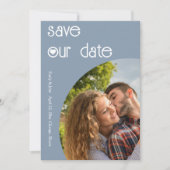 Stijlvol puinblauw sparen de Kaart van de Datum (Voorkant)