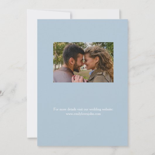 Stijlvol puinblauw sparen de Kaart van de Datum (Achterkant)