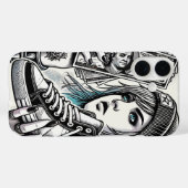 Stijlvol Punk meisje Case-Mate iPhone Case (Achterkant (horizontaal))