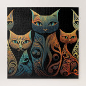 Stijlvol Puzzle Cat Theme Legpuzzel (Verticaal)