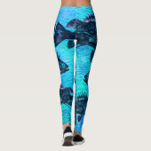 Stijlvol Quillback op blauw - Leggings (Achterkant)