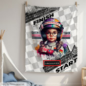 Stijlvol racen Formule 1 Little Driver Girl Gift Fleece Deken