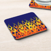 Stijlvol racisme brandt op Navy Blue Onderzetter (Linkerzijde)