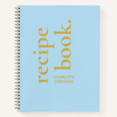 Stijlvol recept boek met speciale blauwe typografi (Voorkant)