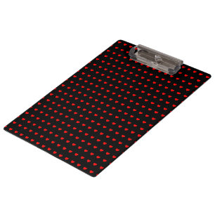 Stijlvol Red Hearts-patroon op zwart Klembord