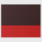 Stijlvol Red Hearts Pattern on Black and Vice Vers Cadeaupapier (Vlak)