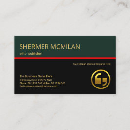 Stijlvol redacteur van de Redacteur van de Rode Li Visitekaartje