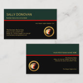 Stijlvol redmiddel voor laag rode lijn visitekaartje (Voorkant / Achterkant)