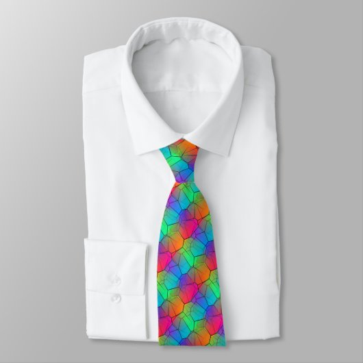 Stijlvol regenboogpatroon stropdas (Gebonden)