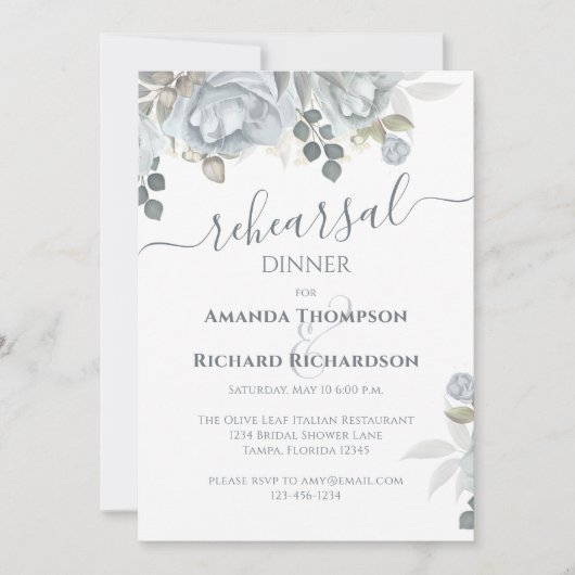 Stijlvol repetitief inwendig Floral kalligrafie Kaart (Voorkant)