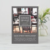 Stijlvol restaurant openen kaart (Staand voorkant)