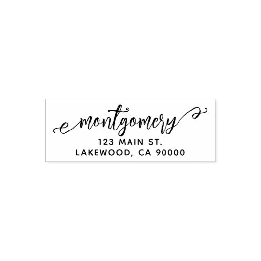 Stijlvol Retouradres penseelscript Zelfinktende Stempel (Design)