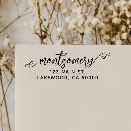 Stijlvol Retouradres penseelscript Zelfinktende Stempel