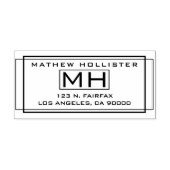 Stijlvol retouradres rubberstempel (Afrduk)