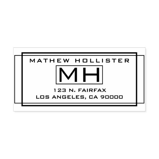 Stijlvol retouradres rubberstempel (Afrduk)